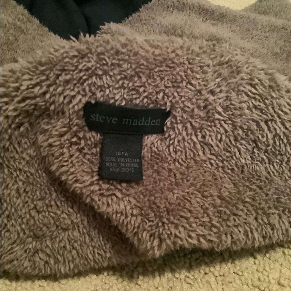 Steve Madden Brown Fuzzy Poncho